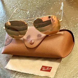 Ray-Ban Aviator RB3025 Pink Copper Flash Glasses